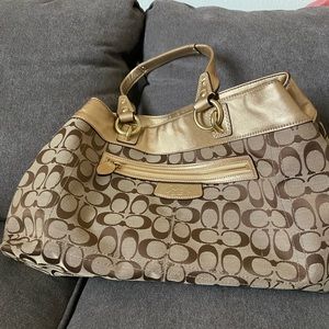 Gold detail Coach bag